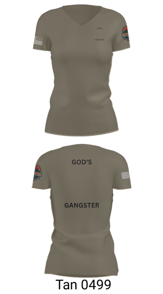 Women's Short Sleeve Vneck Shirt, GOD'S GANGSTER, Baseball, Teamtime, Team time, sublimation, custom sports apparel, team uniforms, spirit wear, spiritwear, sports uniforms, custom shirts, team store, custom team store, fundraiser sports, apparel fundraiser