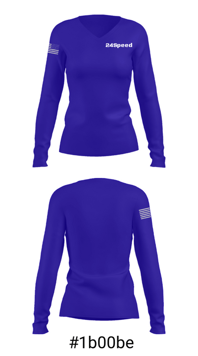 24Speed 41159952 Women's Long Sleeve V-neck Shirt - 20
