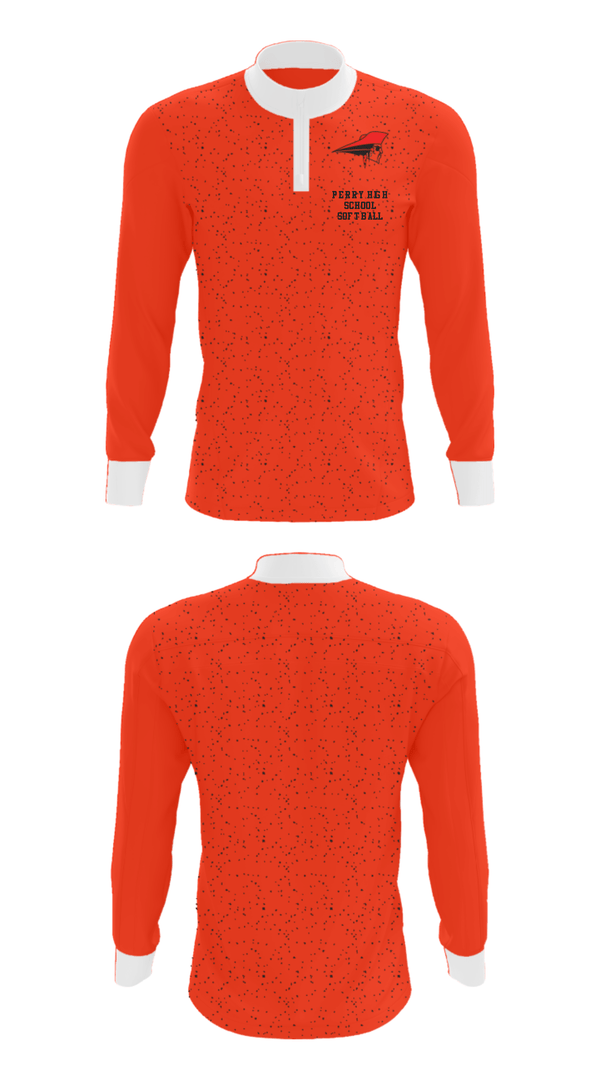 Quarter Zip Jacket, Perry High School Softball, Softball, Teamtime, Team time, sublimation, custom sports apparel, team uniforms, spirit wear, spiritwear, sports uniforms, custom shirts, team store, custom team store, fundraiser sports, apparel fundraiser