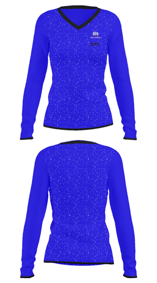 Women's Long Sleeve Vneck Shirt, RISE, Women's Volleyball, Teamtime, Team time, sublimation, custom sports apparel, team uniforms, spirit wear, spiritwear, sports uniforms, custom shirts, team store, custom team store, fundraiser sports, apparel fundraiser