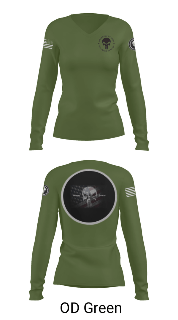 Women's Long Sleeve Vneck Shirt, , Marines, Teamtime, Team time, sublimation, custom sports apparel, team uniforms, spirit wear, spiritwear, sports uniforms, custom shirts, team store, custom team store, fundraiser sports, apparel fundraiser
