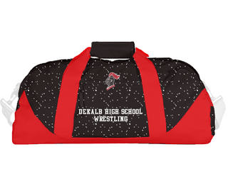 Duffle Bag, Dekalb High School Wrestling, Wrestling, Teamtime, Team time, sublimation, custom sports apparel, team uniforms, spirit wear, spiritwear, sports uniforms, custom shirts, team store, custom team store, fundraiser sports, apparel fundraiser