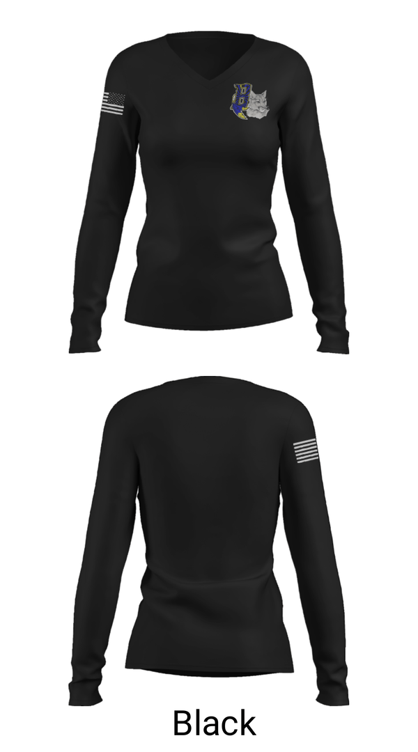 Women's Long Sleeve Vneck Shirt, Baboquivari High School Basketball, Men's Basketball, Teamtime, Team time, sublimation, custom sports apparel, team uniforms, spirit wear, spiritwear, sports uniforms, custom shirts, team store, custom team store, fundraiser sports, apparel fundraiser