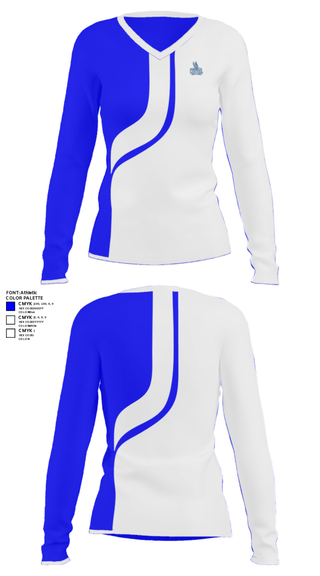 Women's Long Sleeve Vneck Shirt, Central High School Baseball, Baseball, Teamtime, Team time, sublimation, custom sports apparel, team uniforms, spirit wear, spiritwear, sports uniforms, custom shirts, team store, custom team store, fundraiser sports, apparel fundraiser