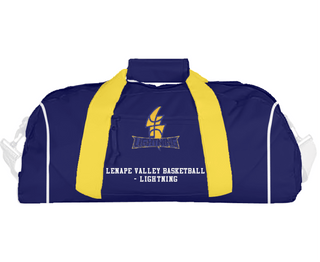 Duffle Bag, Lenape Valley Basketball - Lightning, Men's Basketball, Teamtime, Team time, sublimation, custom sports apparel, team uniforms, spirit wear, spiritwear, sports uniforms, custom shirts, team store, custom team store, fundraiser sports, apparel fundraiser