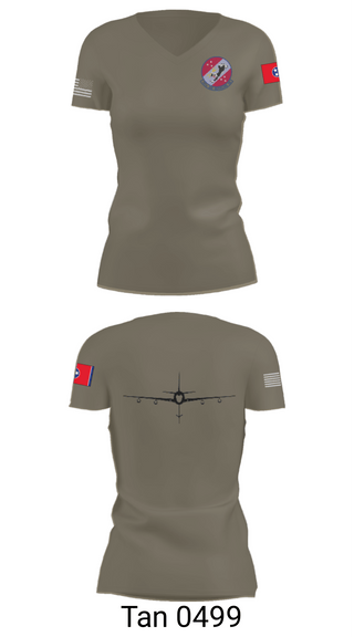 Women's Short Sleeve Vneck Shirt, 151st Air Refueling Squadron, Air Force, Teamtime, Team time, sublimation, custom sports apparel, team uniforms, spirit wear, spiritwear, sports uniforms, custom shirts, team store, custom team store, fundraiser sports, apparel fundraiser