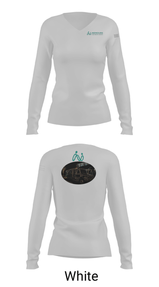 Women's Long Sleeve Vneck Shirt, NEMOURS CHILDRENS HOSPITAL, , Teamtime, Team time, sublimation, custom sports apparel, team uniforms, spirit wear, spiritwear, sports uniforms, custom shirts, team store, custom team store, fundraiser sports, apparel fundraiser