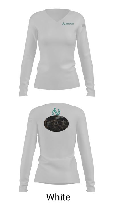 NEMOURS CHILDRENS HOSPITAL 4343259 Women's Long Sleeve V-neck Shirt - 6