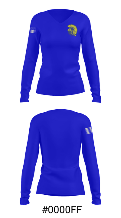 East Middle School Wrestling 45661928 Women's Long Sleeve V-neck Shirt - 20