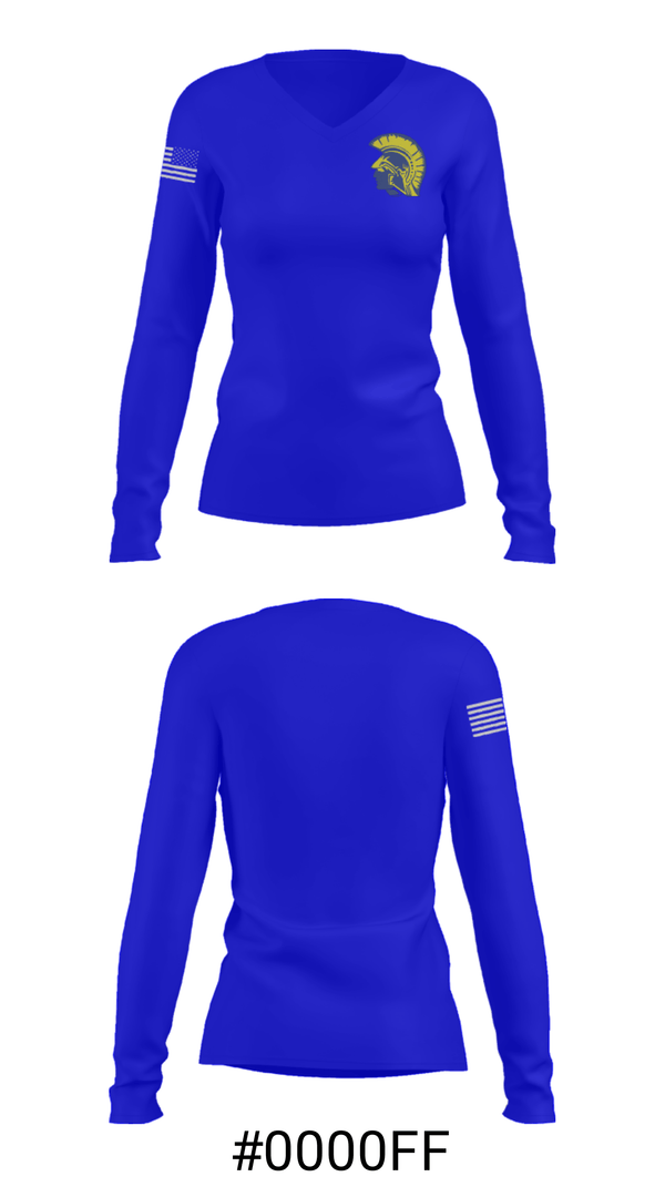 Women's Long Sleeve Vneck Shirt, East Middle School Wrestling, Wrestling, Teamtime, Team time, sublimation, custom sports apparel, team uniforms, spirit wear, spiritwear, sports uniforms, custom shirts, team store, custom team store, fundraiser sports, apparel fundraiser