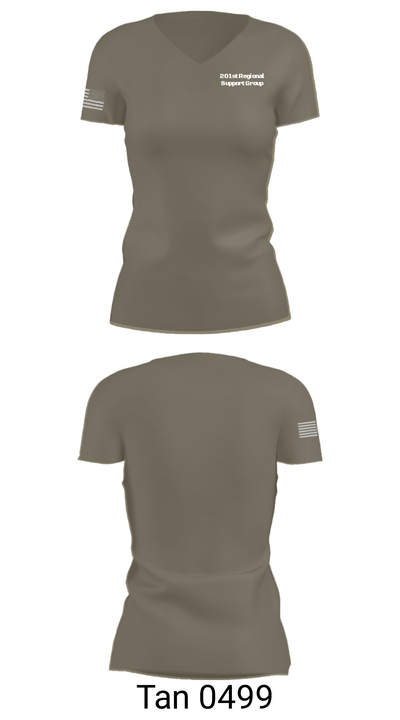 201st Regional Support Group 64179241 Women's Short Sleeve V-neck Shirt - 36