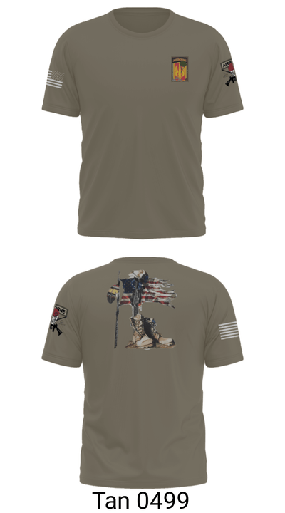 18th FA BDE Airborne 33985132 Short Sleeve Performance Shirt - 38