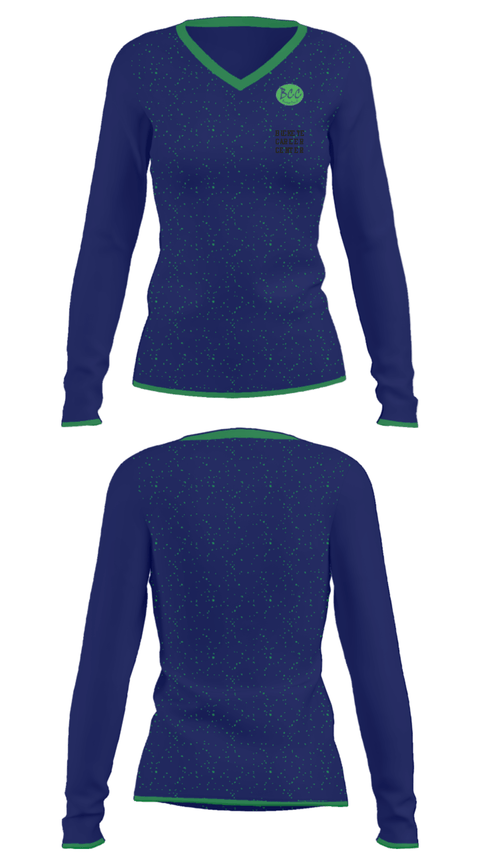 Women's Long Sleeve Vneck Shirt, Buckeye Career Center, Spirit Store, Teamtime, Team time, sublimation, custom sports apparel, team uniforms, spirit wear, spiritwear, sports uniforms, custom shirts, team store, custom team store, fundraiser sports, apparel fundraiser
