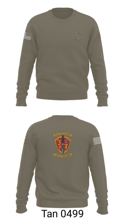 3rd. Battalion 7th. Marines 15768807 Crew Neck Sweatshirt - 34