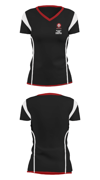 Beaumont Youth Basketball Association 36461071 Women's Short Sleeve V-neck Shirt - 30