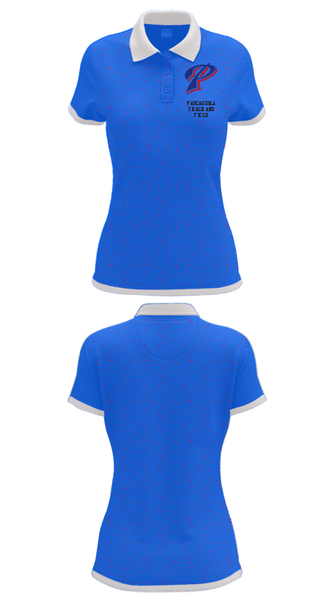 Women's Short Sleeve Performance Polo, Pascagoula Track and Field, Track & Field, Teamtime, Team time, sublimation, custom sports apparel, team uniforms, spirit wear, spiritwear, sports uniforms, custom shirts, team store, custom team store, fundraiser sports, apparel fundraiser