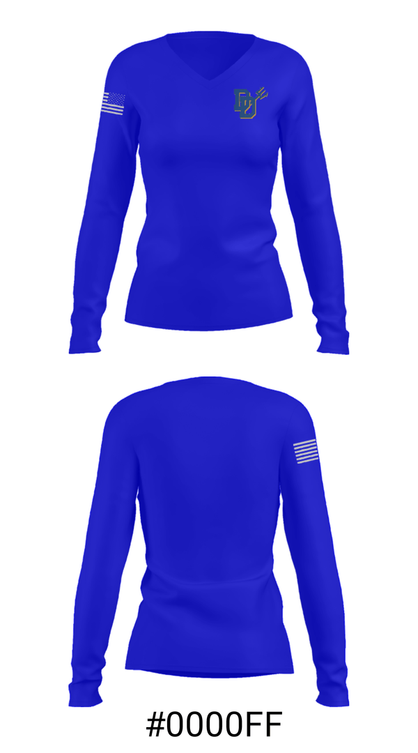 Women's Long Sleeve Vneck Shirt, Dibble Middle School, Spirit Store, Teamtime, Team time, sublimation, custom sports apparel, team uniforms, spirit wear, spiritwear, sports uniforms, custom shirts, team store, custom team store, fundraiser sports, apparel fundraiser