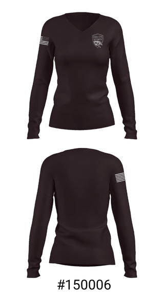Women's Long Sleeve Vneck Shirt, Eagle Eye Security, , Teamtime, Team time, sublimation, custom sports apparel, team uniforms, spirit wear, spiritwear, sports uniforms, custom shirts, team store, custom team store, fundraiser sports, apparel fundraiser