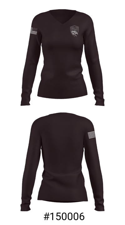 Eagle Eye Security 16019219 Women's Long Sleeve V-neck Shirt - 20