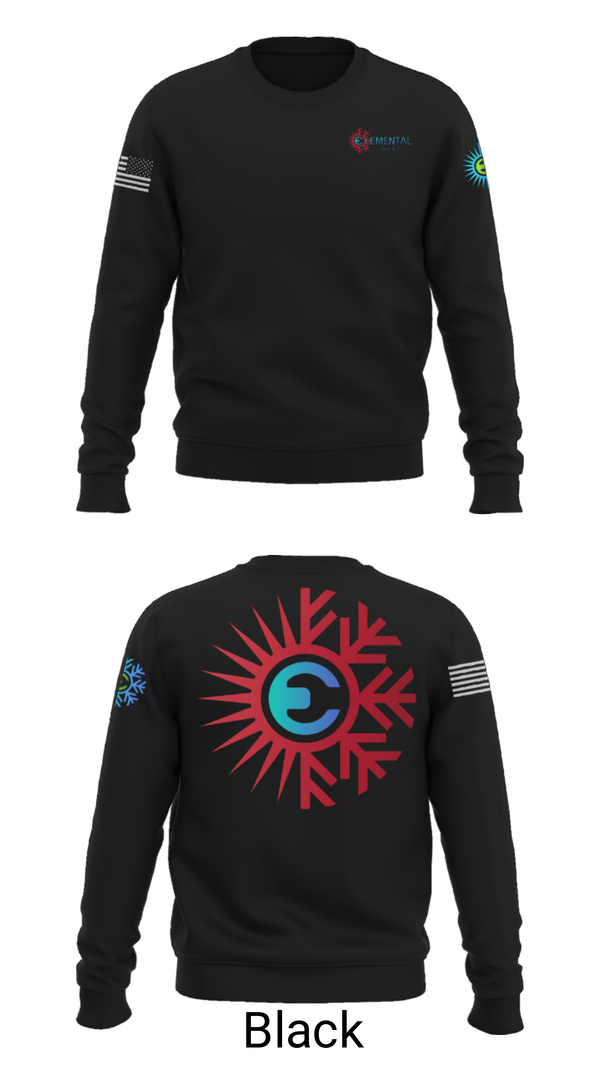 Crew Neck Sweatshirt, Elemental HVAC, , Teamtime, Team time, sublimation, custom sports apparel, team uniforms, spirit wear, spiritwear, sports uniforms, custom shirts, team store, custom team store, fundraiser sports, apparel fundraiser