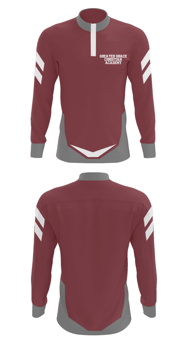 Quarter Zip Jacket, Greater Grace Christian Academy, Spirit Store, Teamtime, Team time, sublimation, custom sports apparel, team uniforms, spirit wear, spiritwear, sports uniforms, custom shirts, team store, custom team store, fundraiser sports, apparel fundraiser