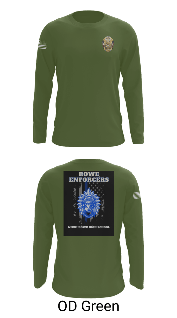 Long Sleeve Performance Shirt, Rowe Enforcers, Police, Teamtime, Team time, sublimation, custom sports apparel, team uniforms, spirit wear, spiritwear, sports uniforms, custom shirts, team store, custom team store, fundraiser sports, apparel fundraiser