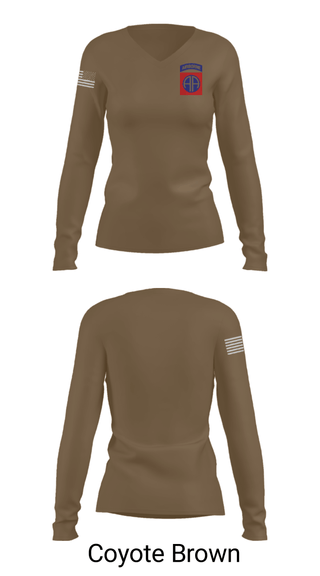 Women's Long Sleeve Vneck Shirt, , Army, Teamtime, Team time, sublimation, custom sports apparel, team uniforms, spirit wear, spiritwear, sports uniforms, custom shirts, team store, custom team store, fundraiser sports, apparel fundraiser