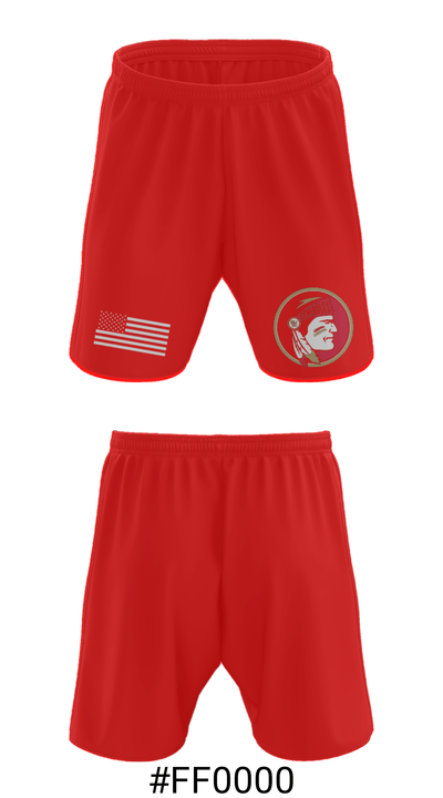 Monroe Central High School Bowling 69130888 Athletic Shorts With Pockets - 15
