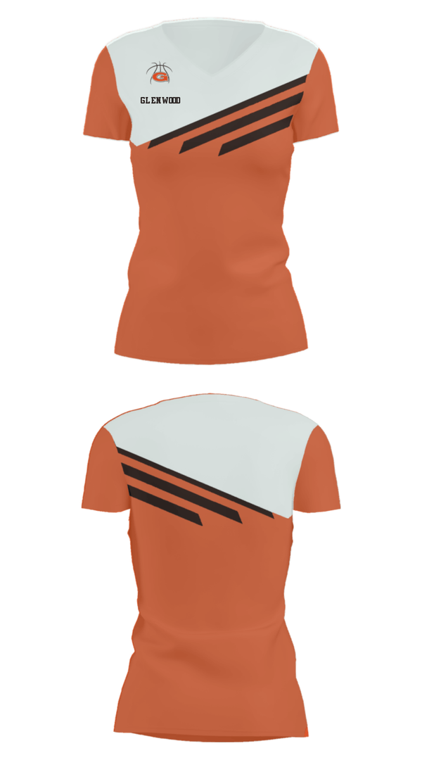 Women's Short Sleeve Vneck Shirt, Glenwood, Men's Basketball, Teamtime, Team time, sublimation, custom sports apparel, team uniforms, spirit wear, spiritwear, sports uniforms, custom shirts, team store, custom team store, fundraiser sports, apparel fundraiser