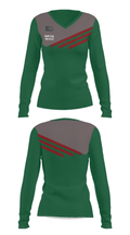Tropical shield 24349303 Women's Long Sleeve V-neck Shirt - 25