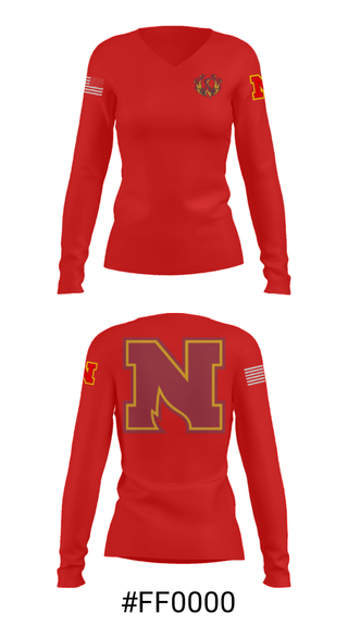 Women's Long Sleeve Vneck Shirt, Northgate Senior High School Basketball, Men's Basketball, Teamtime, Team time, sublimation, custom sports apparel, team uniforms, spirit wear, spiritwear, sports uniforms, custom shirts, team store, custom team store, fundraiser sports, apparel fundraiser