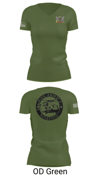Women's Short Sleeve Vneck Shirt, A Co 1-13 AVN REGT, Army, Teamtime, Team time, sublimation, custom sports apparel, team uniforms, spirit wear, spiritwear, sports uniforms, custom shirts, team store, custom team store, fundraiser sports, apparel fundraiser