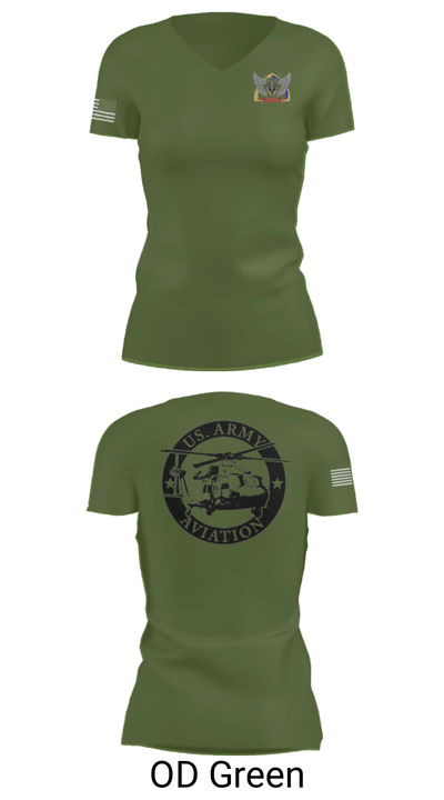 A Co 1-13 AVN REGT 59658620 Women's Short Sleeve V-neck Shirt - 28