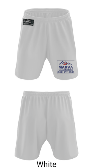 Athletic Shorts With Pockets, Marva Roofing, , Teamtime, Team time, sublimation, custom sports apparel, team uniforms, spirit wear, spiritwear, sports uniforms, custom shirts, team store, custom team store, fundraiser sports, apparel fundraiser