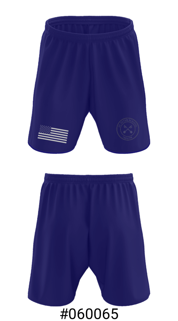 Athletic Shorts With Pockets, St. Peter School, , Teamtime, Team time, sublimation, custom sports apparel, team uniforms, spirit wear, spiritwear, sports uniforms, custom shirts, team store, custom team store, fundraiser sports, apparel fundraiser