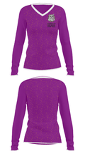 Arkansas City High School Basketball 71419803 Women's Long Sleeve V-neck Shirt - 34