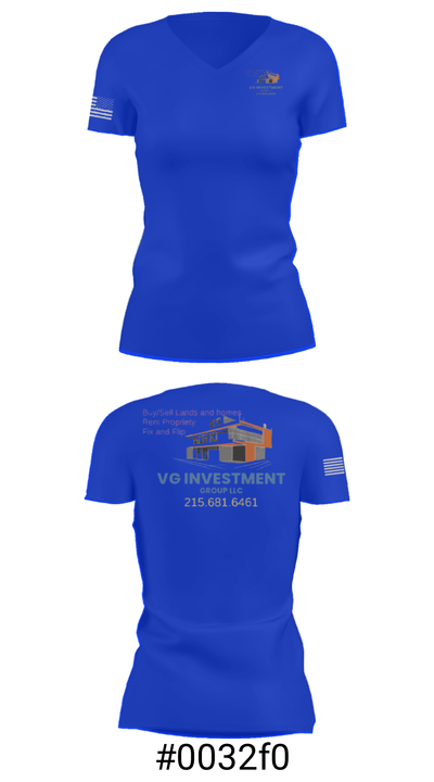 VG Investment Group LLC 24332315 Women's Short Sleeve V-neck Shirt - 21