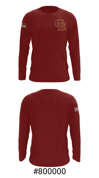 Cape Elizabeth Middle School Swimming 60708384 Long Sleeve Performance Shirt - 18