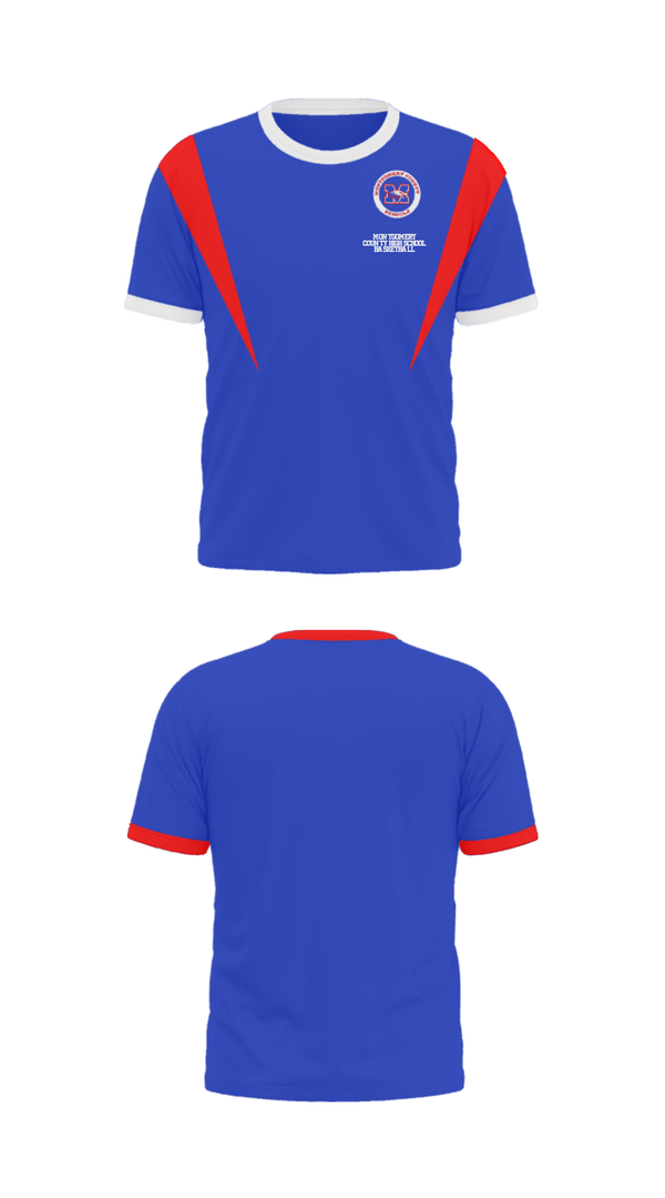 Short Sleeve Performance Shirt, Montgomery County High School Basketball, Men's Basketball, Teamtime, Team time, sublimation, custom sports apparel, team uniforms, spirit wear, spiritwear, sports uniforms, custom shirts, team store, custom team store, fundraiser sports, apparel fundraiser