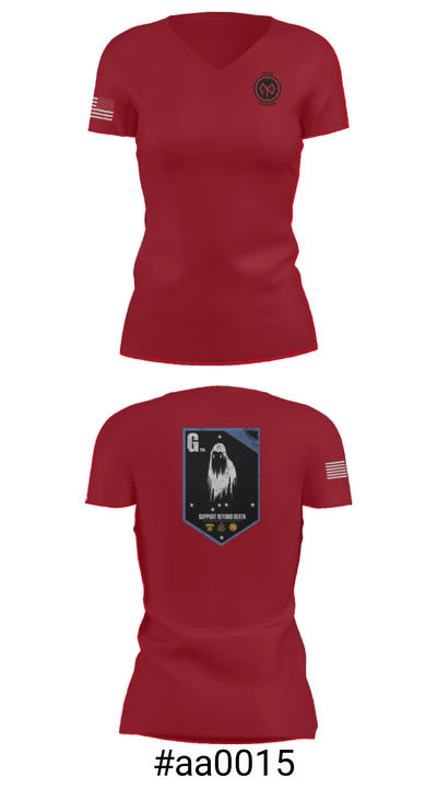 G Co 427th 38231110 Women's Short Sleeve V-neck Shirt - 4