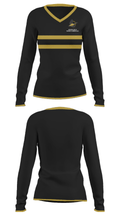 Willows High School Basketball 8782332 Women's Long Sleeve V-neck Shirt - 33