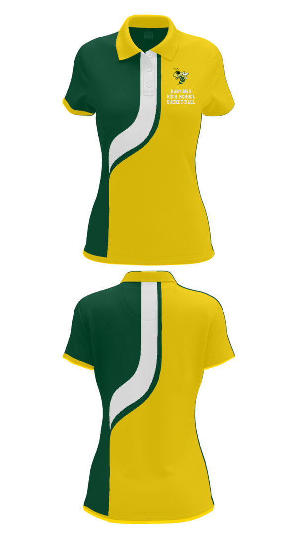 Women's Short Sleeve Performance Polo, Hastings High School Basketball, Men's Basketball, Teamtime, Team time, sublimation, custom sports apparel, team uniforms, spirit wear, spiritwear, sports uniforms, custom shirts, team store, custom team store, fundraiser sports, apparel fundraiser