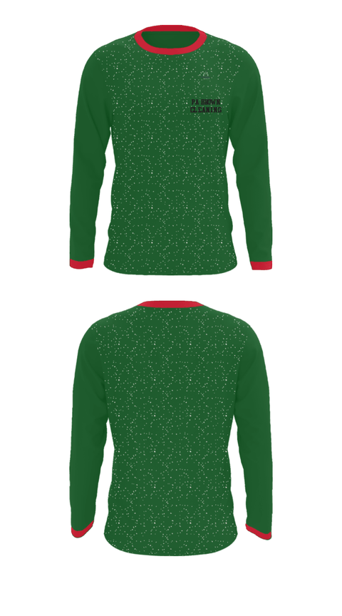 Long Sleeve Performance Shirt, Pa Brown Cleaning, Men's Soccer, Teamtime, Team time, sublimation, custom sports apparel, team uniforms, spirit wear, spiritwear, sports uniforms, custom shirts, team store, custom team store, fundraiser sports, apparel fundraiser