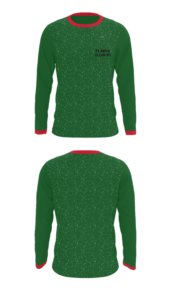 Long Sleeve Performance Shirt, Pa Brown Cleaning, Men's Soccer, Teamtime, Team time, sublimation, custom sports apparel, team uniforms, spirit wear, spiritwear, sports uniforms, custom shirts, team store, custom team store, fundraiser sports, apparel fundraiser