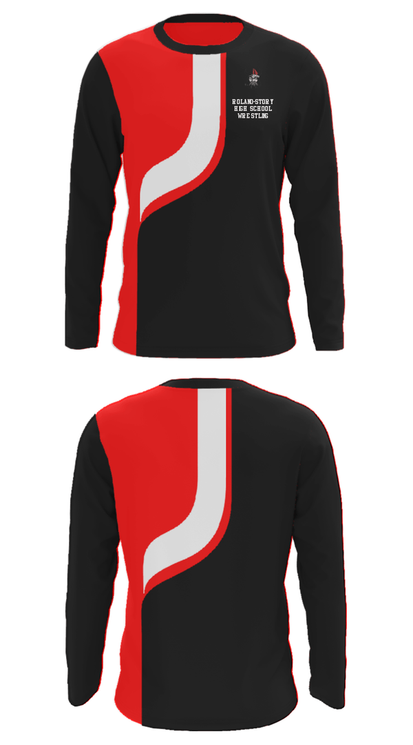 Long Sleeve Performance Shirt, Roland-Story High School Wrestling, Wrestling, Teamtime, Team time, sublimation, custom sports apparel, team uniforms, spirit wear, spiritwear, sports uniforms, custom shirts, team store, custom team store, fundraiser sports, apparel fundraiser