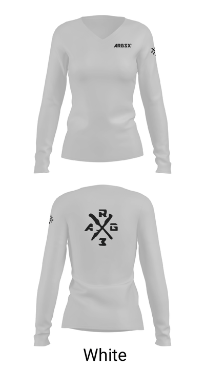 ARG3X®️ 83551425 Women's Long Sleeve V-neck Shirt - 6