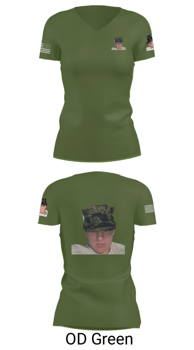Airborne division 64639973 Women's Short Sleeve V-neck Shirt - 28