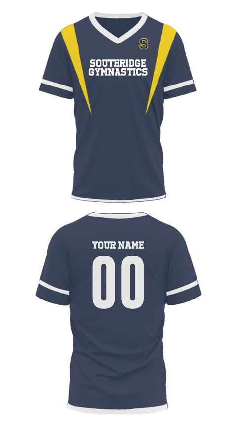 Mens Soccer Jersey, Southridge High School Gymnastics, Spirit Store, Teamtime, Team time, sublimation, custom sports apparel, team uniforms, spirit wear, spiritwear, sports uniforms, custom shirts, team store, custom team store, fundraiser sports, apparel fundraiser