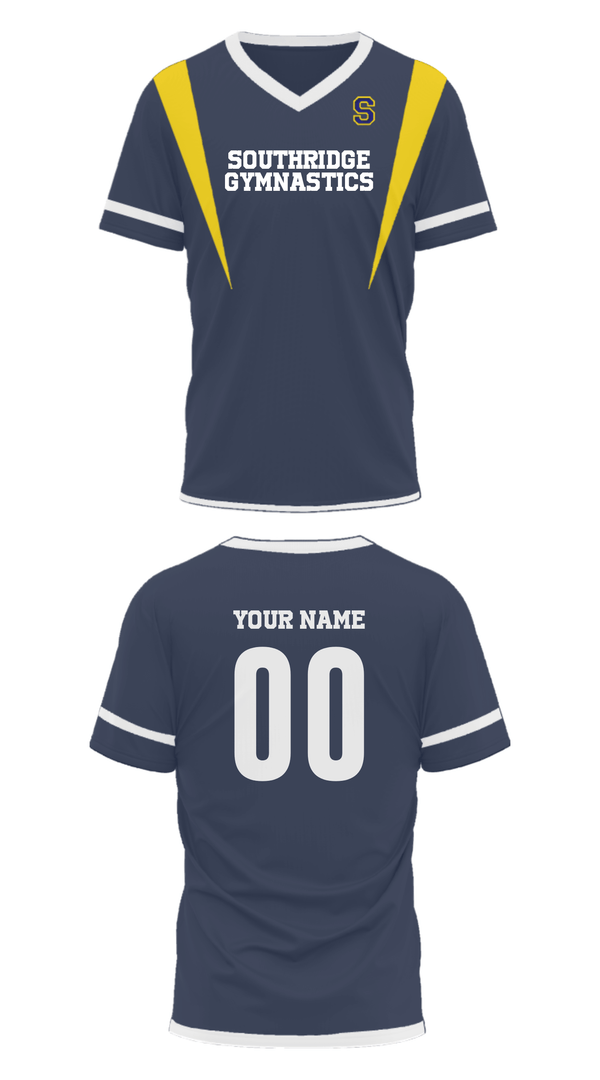 Mens Soccer Jersey, Southridge High School Gymnastics, Spirit Store, Teamtime, Team time, sublimation, custom sports apparel, team uniforms, spirit wear, spiritwear, sports uniforms, custom shirts, team store, custom team store, fundraiser sports, apparel fundraiser