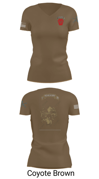 Women's Short Sleeve Vneck Shirt, 1-111th IN BN 38506759, Army, Teamtime, Team time, sublimation, custom sports apparel, team uniforms, spirit wear, spiritwear, sports uniforms, custom shirts, team store, custom team store, fundraiser sports, apparel fundraiser